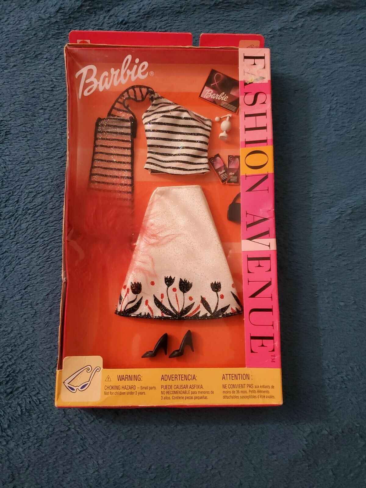 Barbie Fashion Avenue Clothes 25701 Mattel Nrfb 2002 Black/white Skirt & Top