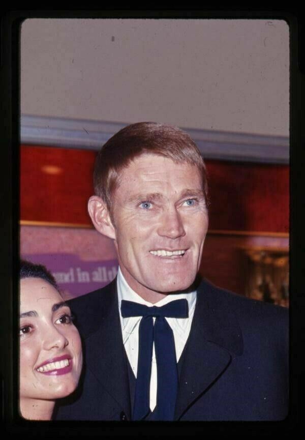 Chuck Connors Vintage Candid In Tuexdo At Premiere Original 35mm Transparency