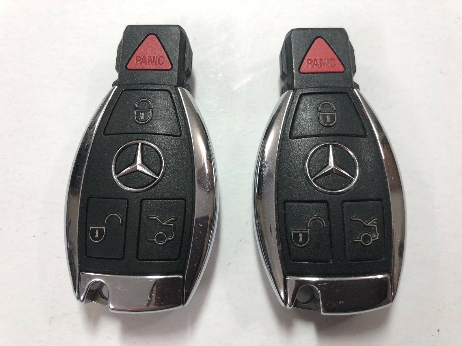 2 Two Mercedes-benz Oem Genuine 4 Button Remote Key Fob Glk Gl C Cl E S Sl Pair