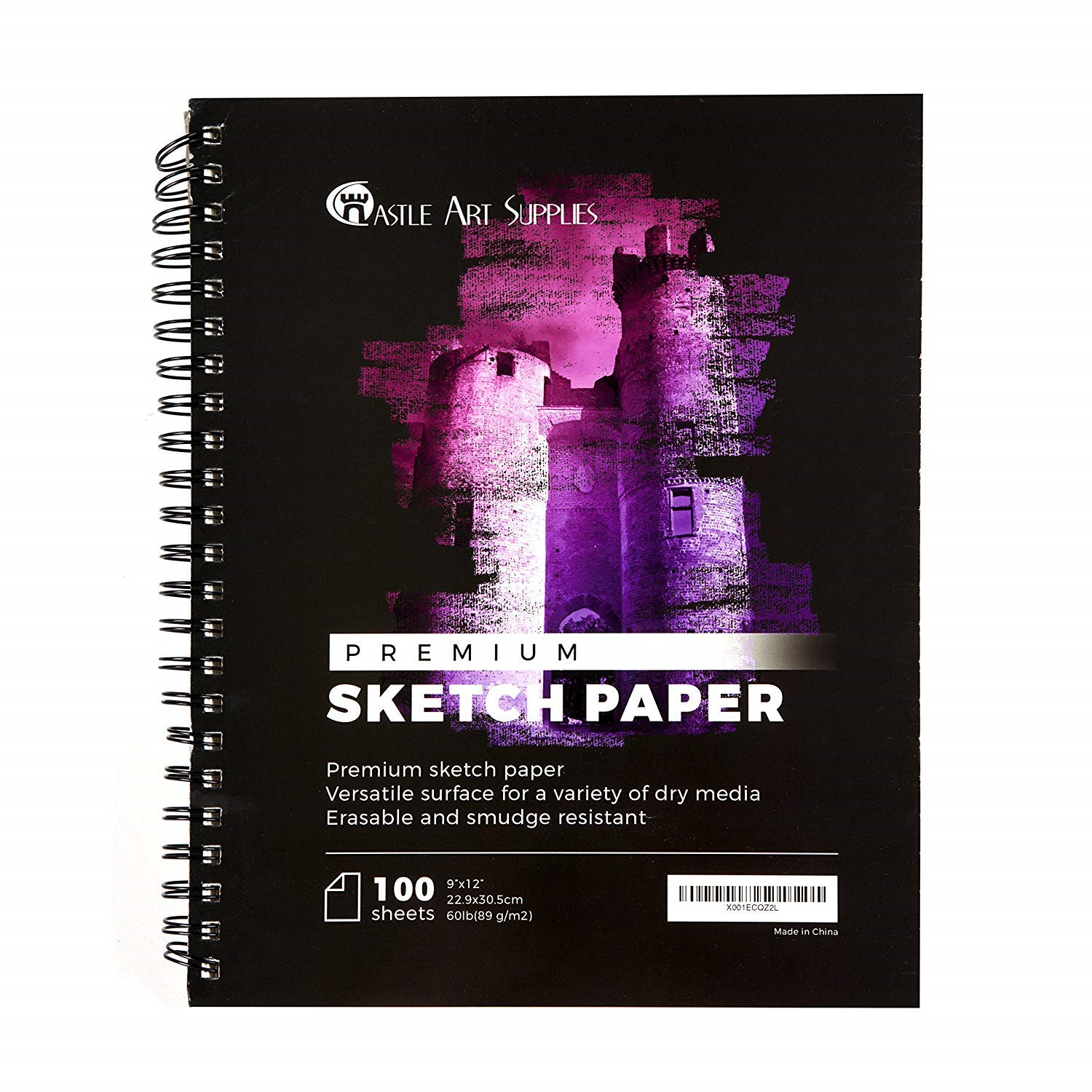 Sketch Book 9" X 12'' Sketchbook, 9" X 12'' Drawing Paper 100 Sheets