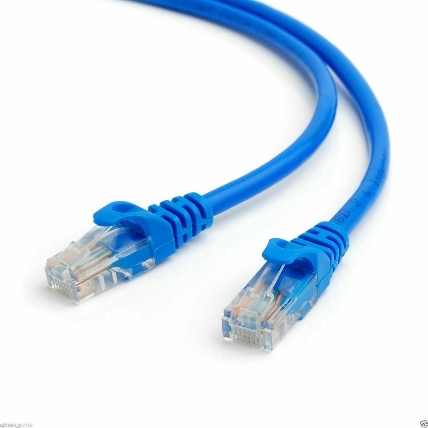 25ft Ft Blue Ethernet Internet Lan Cat5e Network Cable For Computer Modem Router