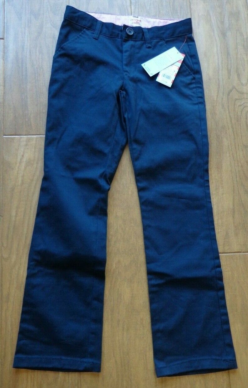 Cat & Jack Girl's Nwt Sz 10 Navy Blue Uniform Pants W/adjustable Waist