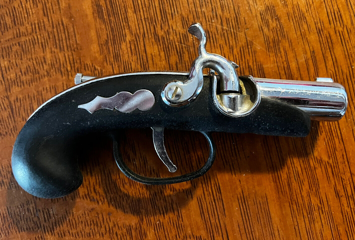 Vintage Derringer Flintlock Pistol Cigarette Lighter Sold As Is May Need Repair